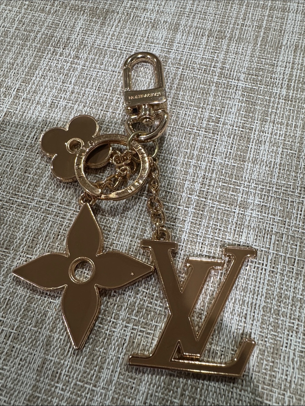Gold-Tone Monogram Key Charm